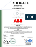 Certificate: ISO 9001:2008 ISO 14001:2004 BS OHSAS 18001:2007