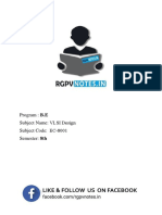 VLSI Design Subject Notes on Structured Digital Circuits and Systems