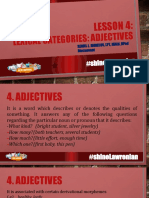 Lesson 4: Adjectives