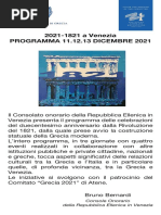 programmi vari eventi Venezia dicembre 2021