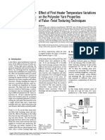 Effect of First Heater Temperature Variations On The Polyester Yarn Properties of False - Twist Texturing Techniques