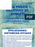 Česká Poezie 1. Poloviny 20. Století - Proletářská Poezie