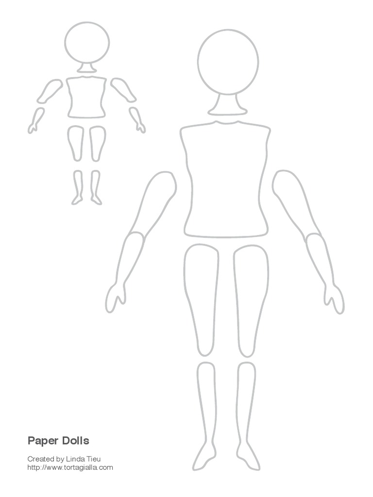 Paper Dolls Template PDF