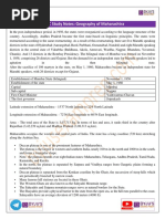 MPSC Study Notes: Geography of Maharashtra