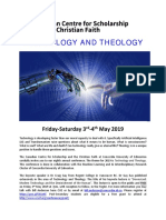 Technology and Theology: Friday-Saturday 3 - 4 May 2019