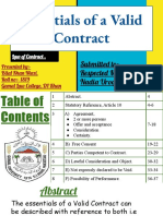 Essentials of Valid Contract, by Bilal Khan, Roll No 1819