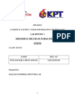 DPL40063 Logistics & Supply Chain Information Technology: Lab Report 2 Implement The Use of World Wide Web (Cidos)