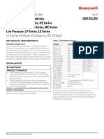 Honeywell HP-HE-MH-ME-LP-LE-Pressure-Switch - Install-Instr