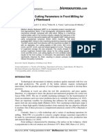 Analyzing Cutting Parameters for Milling Medium Density Fiberboard