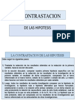 La Contrastacion de Las Hipotesis