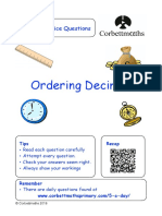 Ordering Decimals: Primary Practice Questions