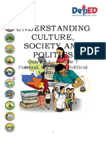 Understanding Culture, Society and Politics: Quarter 2 - Module 7 Cultural, Social and Political Institutions