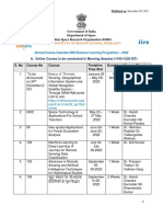 Annual Course Calendar