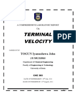 Terminal Velocity: TOGUN Iyanuoluwa John