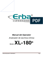 XL 180 Manual de Usuario