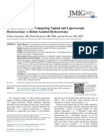 A Randomized Trial Comparing Vaginal and Laparoscopic Hysterectomy Vs Robot-Assisted Hysterectomy