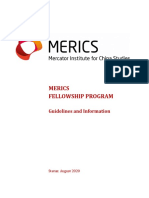 Guide to MERICS Fellowship Programs