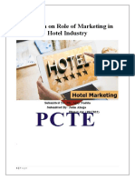 Research On Role of Marketing in Hotel Industry