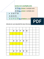 5 Resuelve Las Siguientes Multiplicaciones