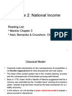 Lecture 2: National Income: Reading List: - Mankiw Chapter 3 - Abel, Bernanke & Croushore Chapter 3