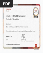 Oracle Cloud Infrastructure 2021 Certified Architect Professional