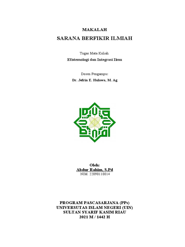 Sarana Berpikir Ilmiah Pdf
