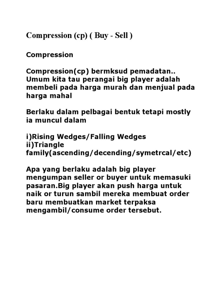 Strategi Compression Sell dalam Trading | PDF