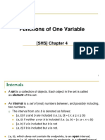 Functions of One Variable: (SHS) Chapter 4