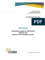Spr-Ipdo-285-2021 Informe Del Programa Diario de Operación Del Sein