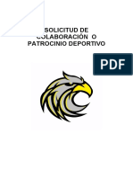 Solicitud de Colaboracion o Patrocinio Deportivo