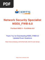 Network Security Specialist NSE6 - FWB-6.0