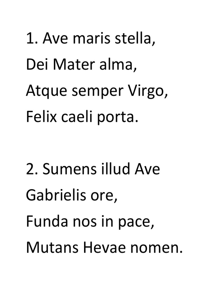 Ave Maris Stella PDF