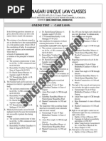 Suryanagari Unique Law Classes: Online Test: Case Laws