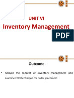 Inventory Management Techniques and EOQ Model