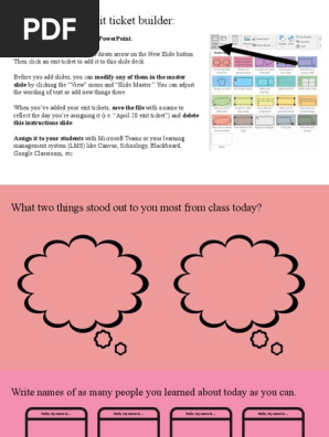 Exit Tickets