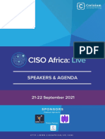 CISO Sept 2021 Agenda