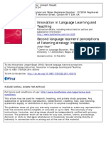 Siegel, J. (2013) Second Language Learners' Perceptions of Listening Strategy Instruction