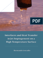 Interfaces and Heat Transfer in Jet Impingement On A High Temperature Surface