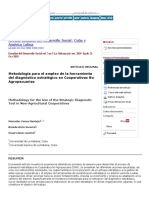 Metodología Para El Empleo de La Herramienta Del Diagnóstico Estratégico en Cooperativas No Agropecuarias