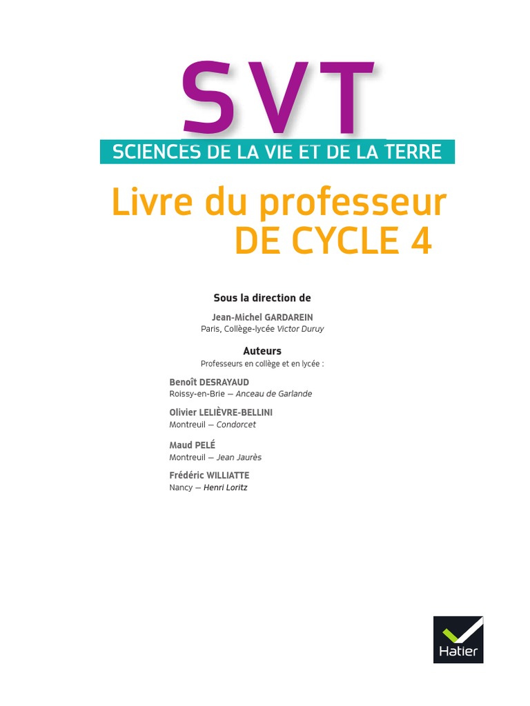 Manuel De Maths 6eme Hatier Corrigé Pdf SVT Cycle 4 2016 LMPDF | PDF | Terre | Système solaire