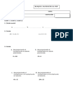 Examen Matematicas Bloque I 6ºEP