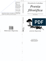 Schiller, F. (2002) - Poesía Filosófica. (4ta. Ed) - (Innerarity, D, Trad) - Madrid, España - Hiperión