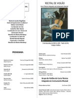 Programa Recital de violão IFG 9.12.2019