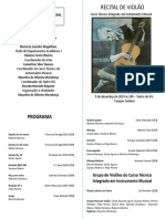 Programa Recital de Violão IFG 9.12.2019