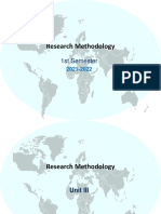 Research Methodology: 1st Semester