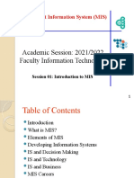 Session - 01 - Introduction To MIS