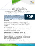 Guia de actividades y rubrica de evaluación - Fase 3 - Desarrollo de la problemática y consolidación del proyecto