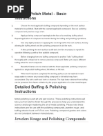 Buffing and Polishing Techniques Guide | PDF | Abrasive | Grinding ...
