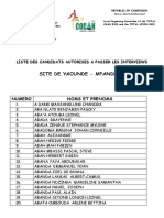 Liste Des Candidats Autorises Site de Mfandena