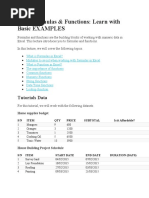 Excel Formulas & Functions: Learn With Basic Examples: Tutorials Data